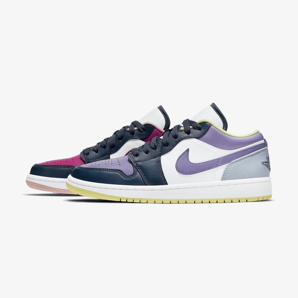 Wmns Air Jordan 1 Low SE 'Mismatched - Purple Magenta'