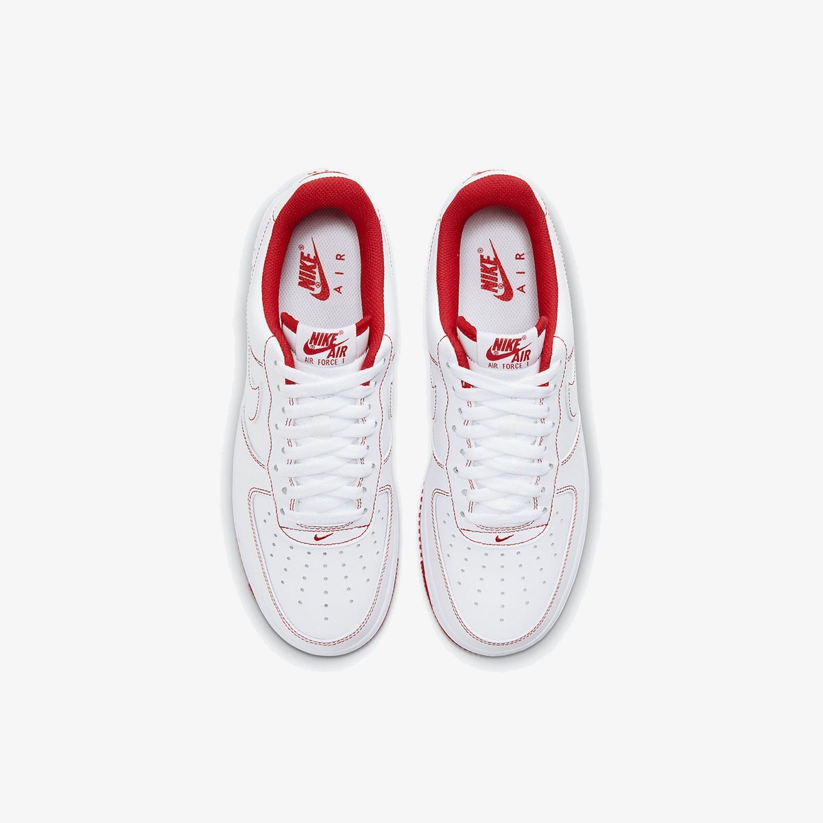 Nike Air Force 1 '07 'Contrast Stitch - White University Red' - Image 3