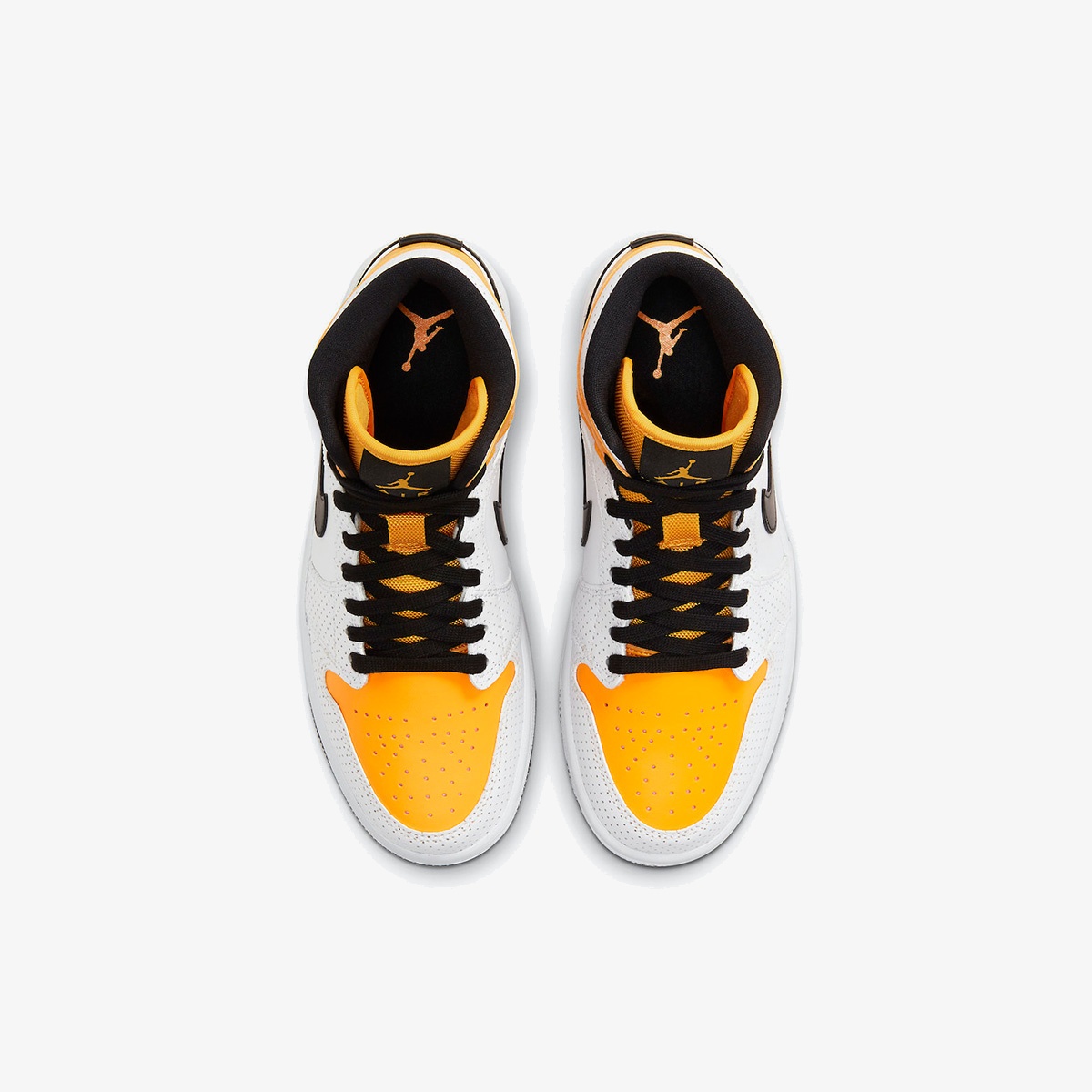 Wmns Air Jordan 1 Mid 'Perforated - White University Gold' - Image 3