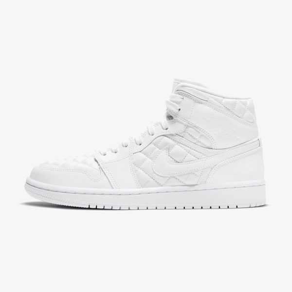 Wmns Air Jordan 1 Mid SE 'White Quilted'