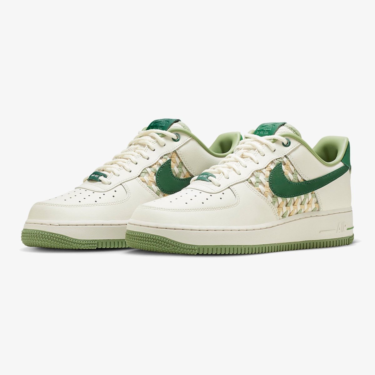 Nike Air Force 1 Low '07 Premium 'NAI-KE Bamboo Weave Gorge Green' - Image 3