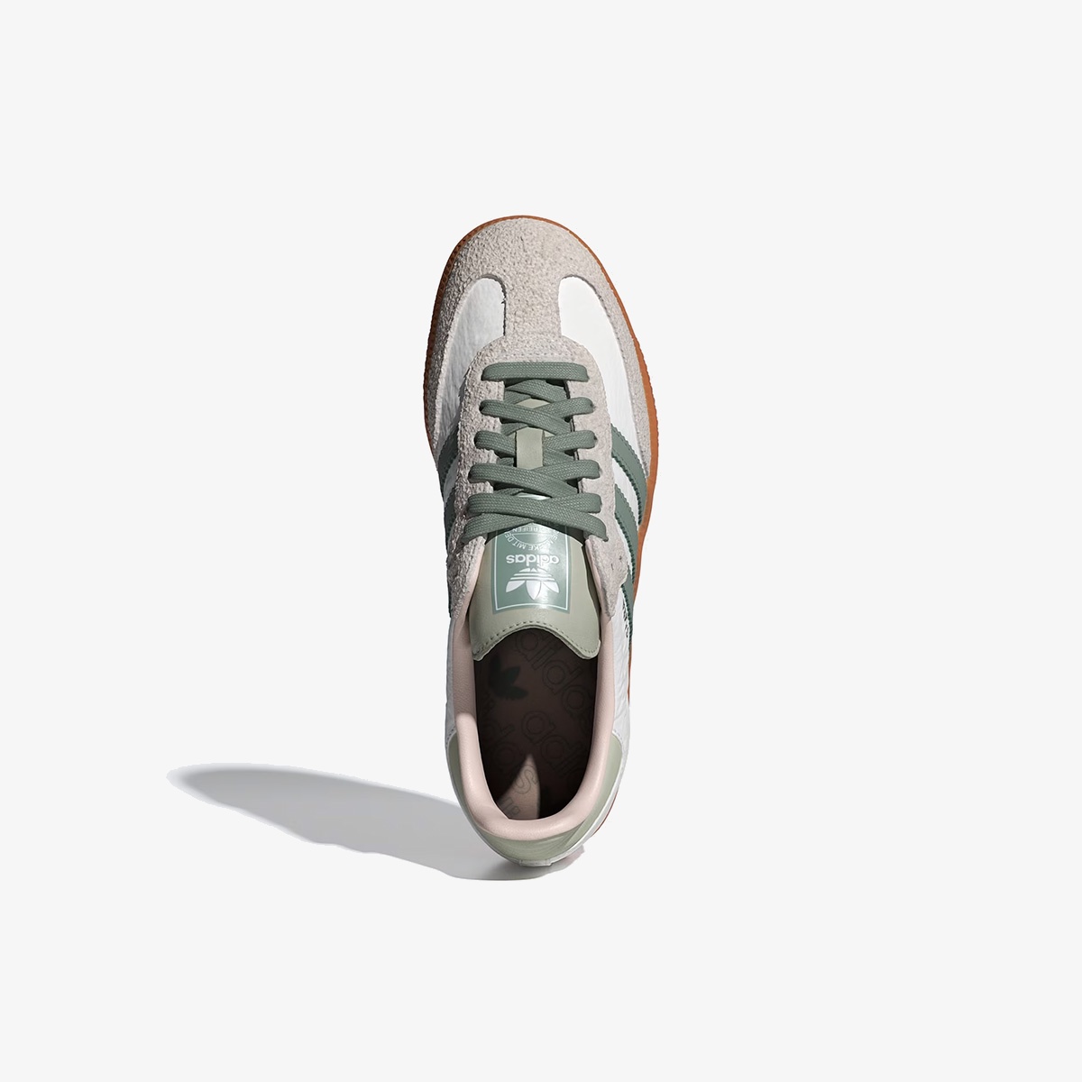 Wmns Adidas Samba OG 'White Silver Green' - Image 5