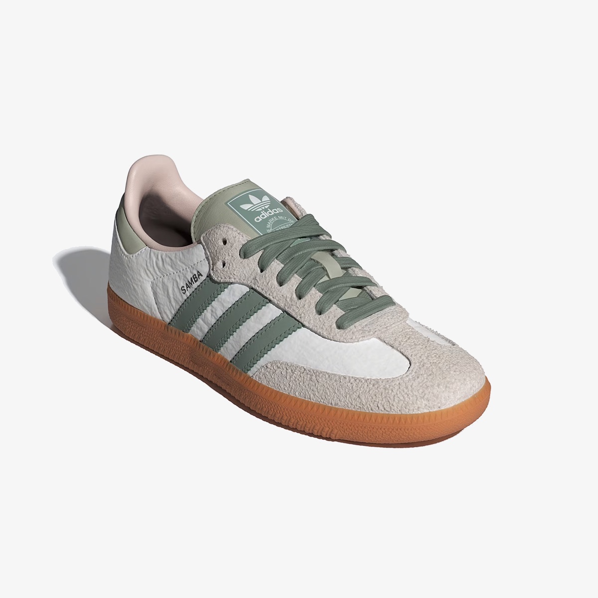 Wmns Adidas Samba OG 'White Silver Green' - Image 4