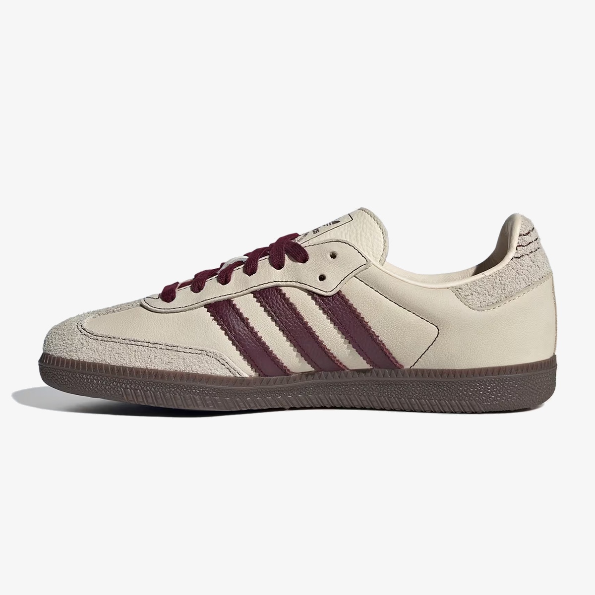 Wmns Adidas Samba OG 'Wonder White Maroon'
