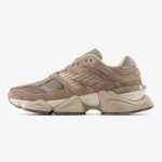 nb 9060 mushroom - New Balance Mushroom sneaker with brown mesh, hairy suede overlays, and stacked sole