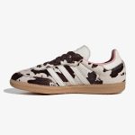 Samba OG Cow Print sneaker with dark brown and off-white pony hair upper and gum sole