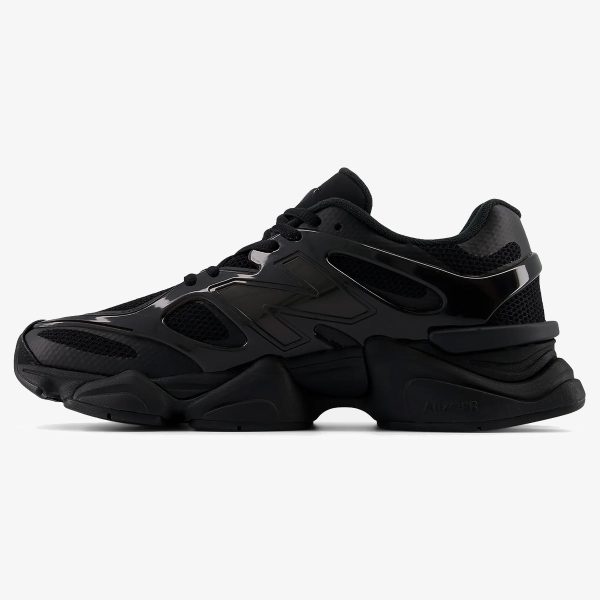 NB 9060 Caged Black Cat sneaker with black TPU cage overlay and chunky sole