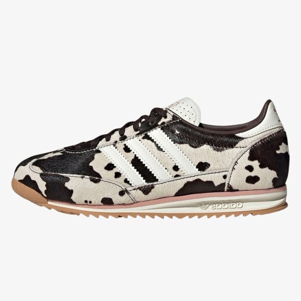 women's sl72 og - Women’s SL72 OG sneaker in white and black cow print with low-profile sole