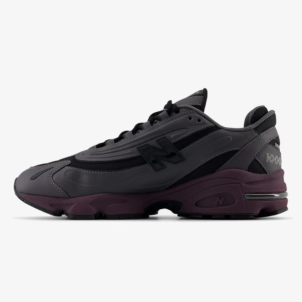 nb 1000 magnet plum brown - Magnet and Plum Brown 1000 sneaker with layered panels and sculpted sole