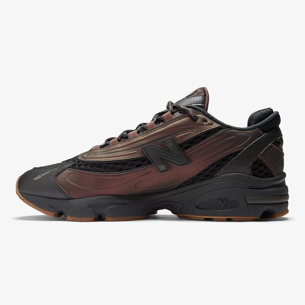 jfg 1000 black ice - Black and brown Joe Freshgoods 1000 Black Ice sneaker with iridescent overlays