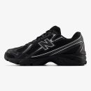 Black and silver NB 740v2 sneaker with mesh panels and metallic overlays