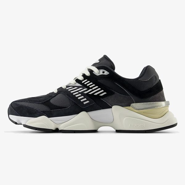 NB 9060 Black Phantom Magnet sneaker with tonal black and grey layered upper