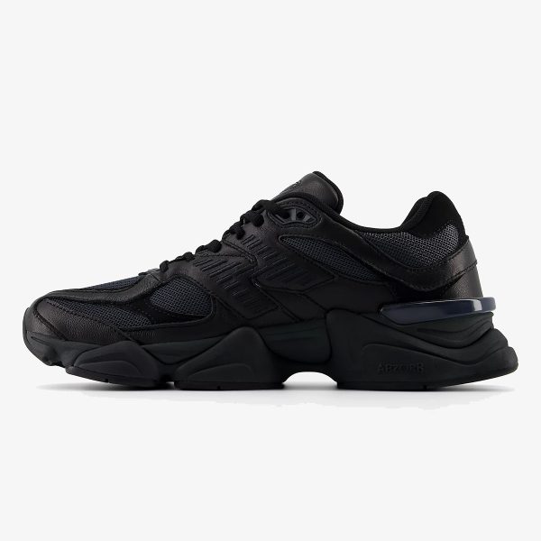 Triple black NB 9060 sneaker with tonal overlays and chunky sculpted sole