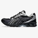 atmos undermycar kayano 14 - black Pure Silver ASICS collaboration runner with metallic trim and visible GEL cushioning