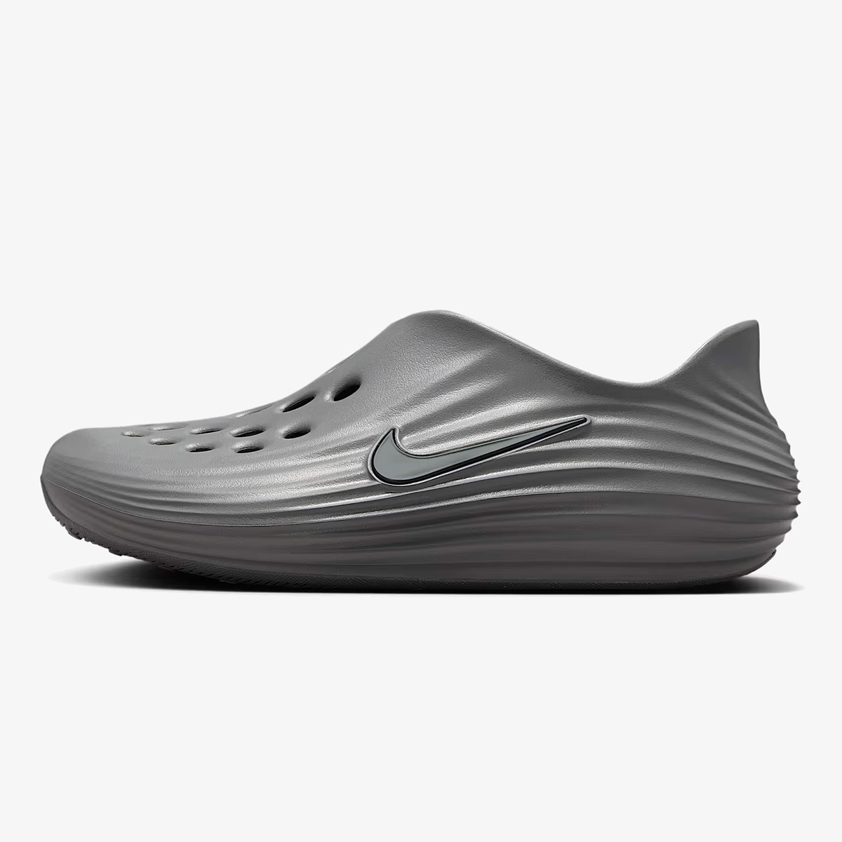 Smoke Grey ReactX slip-on with molded foam sides and ventilation holes