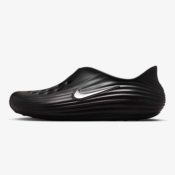 reactx recovery shoe - Triple Black ReactX recovery slip-on with molded foam and ventilation holes