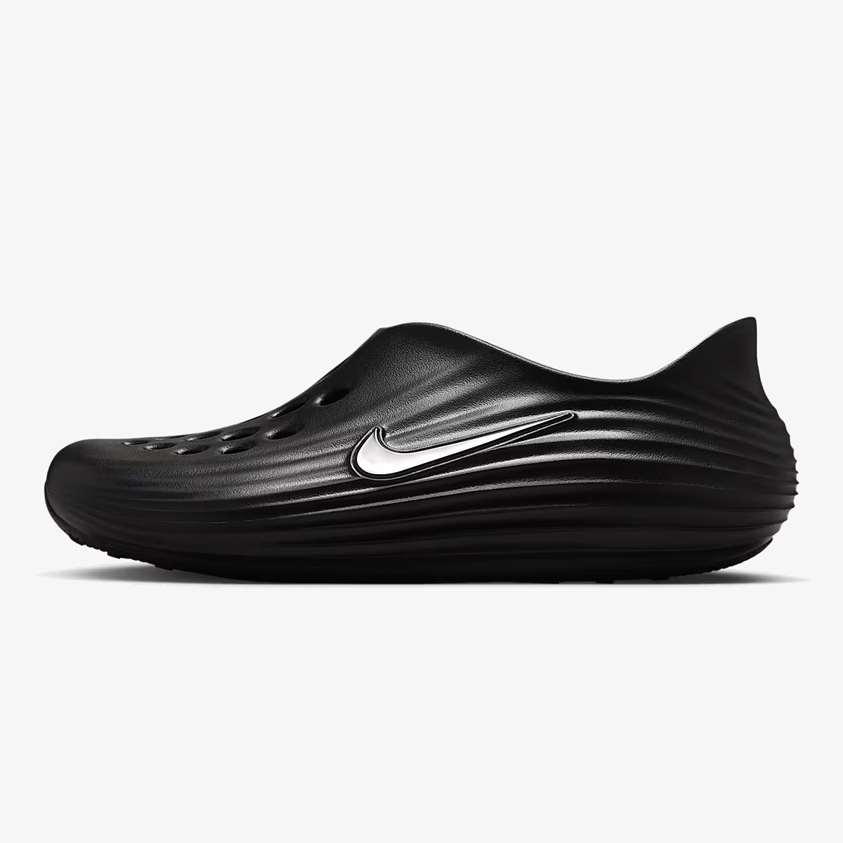 reactx recovery shoe - Triple Black ReactX recovery slip-on with molded foam and ventilation holes
