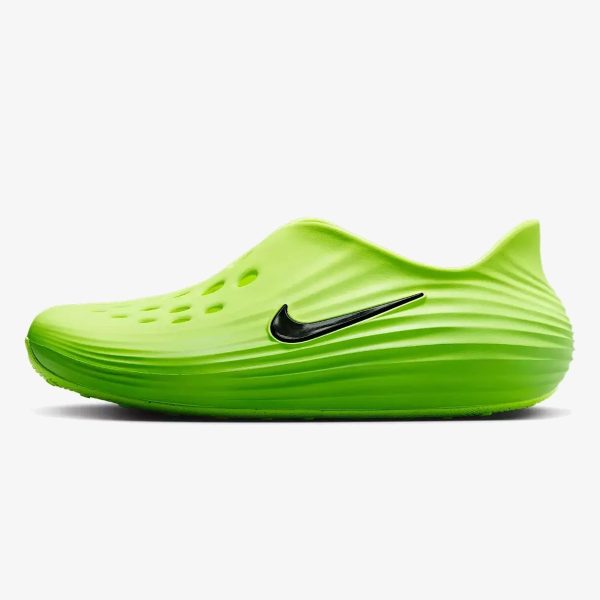 reactx slip-on - Green Strike ReactX recovery slip-on with black Swoosh and vent holes