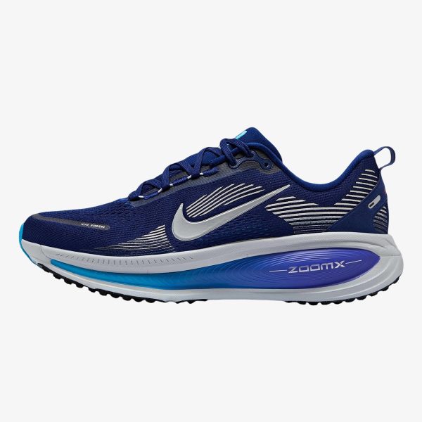 vomero 18 blue void - Blue Void Vomero 18 sneaker with Metallic Silver details and bright accents