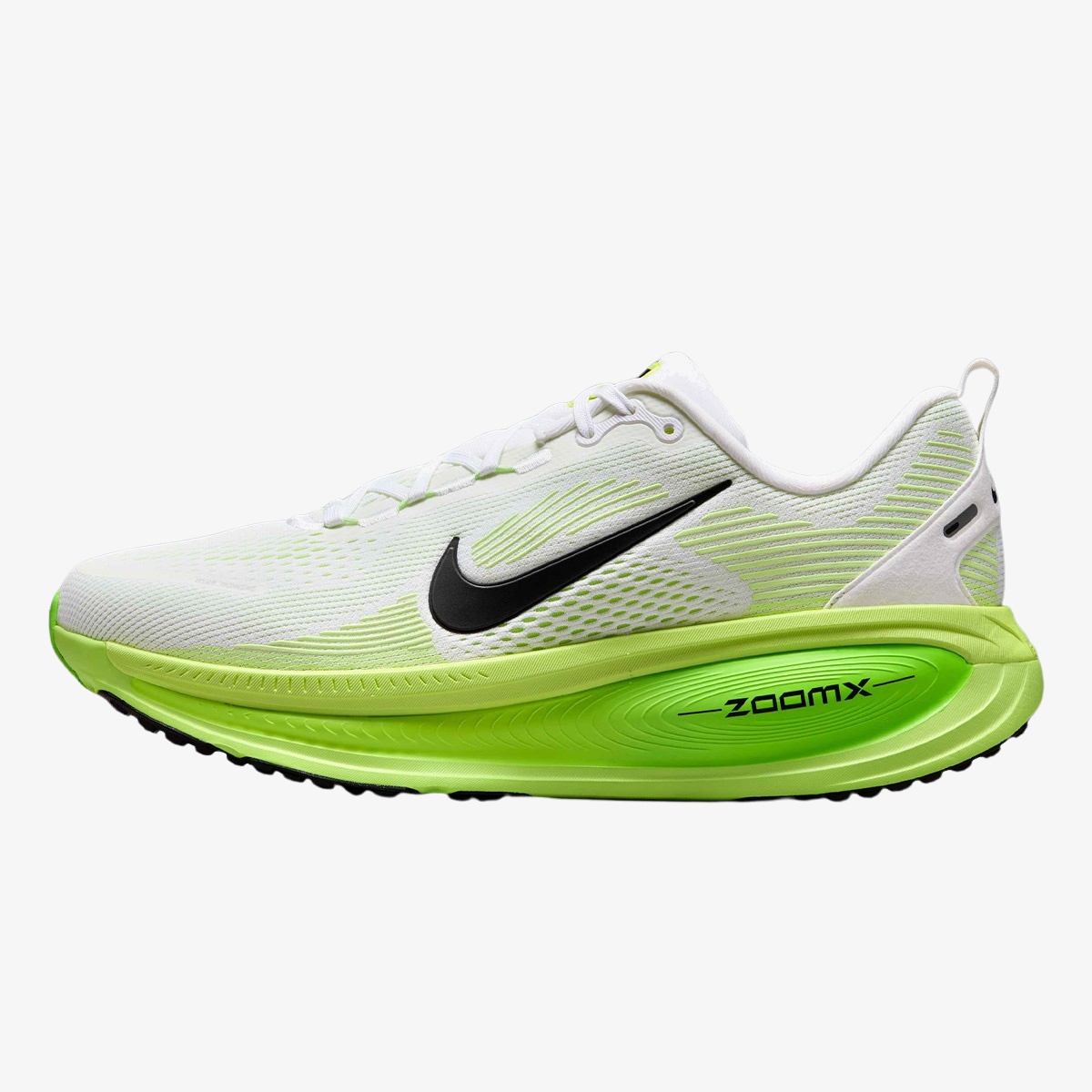 vomero 18 electric green - Electric Green Vomero 18 sneaker with white mesh upper and black accents