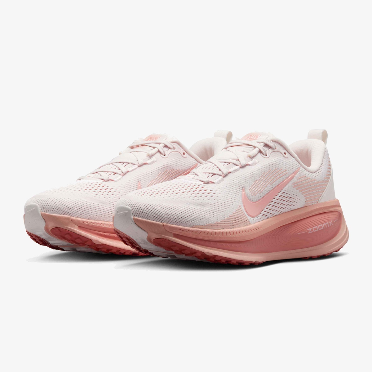 light soft pink nike sneakers - Side product view