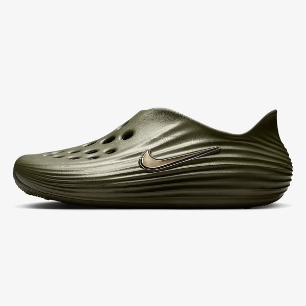 ReactX Rejuven8 Medium Olive slip-on with molded foam shape and ventilated forefoot