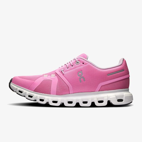 women’s cloud 6 raspberry white - Women’s Raspberry White Cloud 6 sneaker with berry upper and white sole