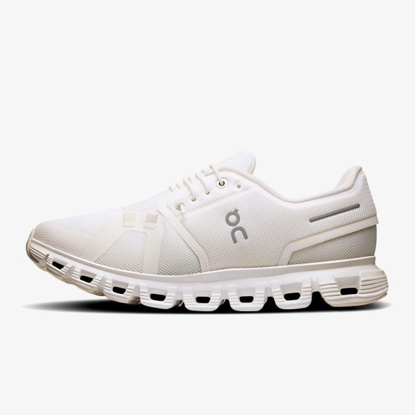 women’s cloud 6 triple white - Women’s Triple White Cloud 6 sneaker with white upper and CloudTec sole