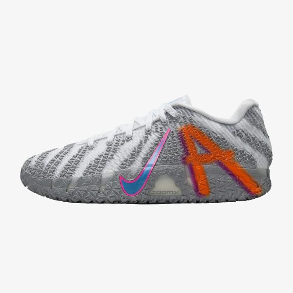 ja 3 ep light show - Light Show Ja 3 EP sneaker with white upper and Dusty Cactus, Hyper Pink, and Star Blue accents