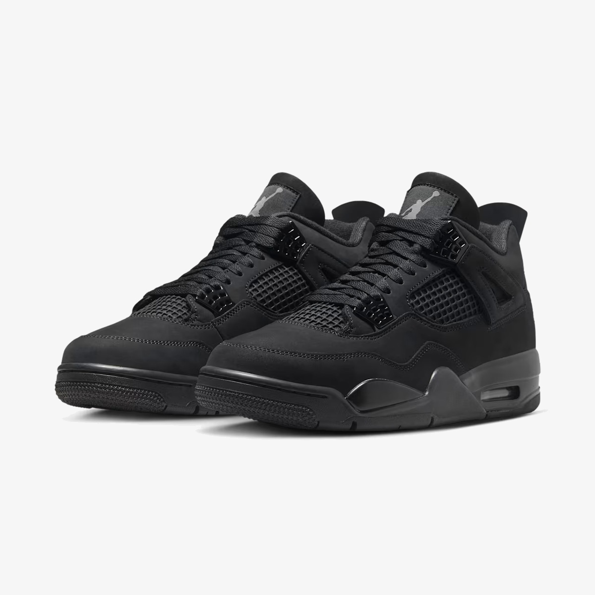all black jordan sneakers - Side product view