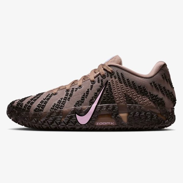 ja 3 mink brown - Mink Brown and Pink Foam Ja 3 sneaker with black accents