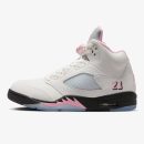 jordan 5 medium soft pink - Medium Soft Pink Jordan 5 sneaker with white leather and reflective tongue