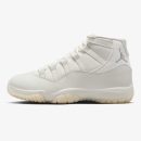 Women’s Jordan 11 Vast Grey sneaker with Sail leather and grey patent mudguard