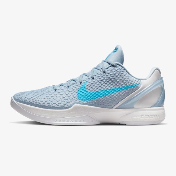 caitlin clark kobe 6 - Light Armory Blue Kobe 6 Protro sneaker with scaled upper texture