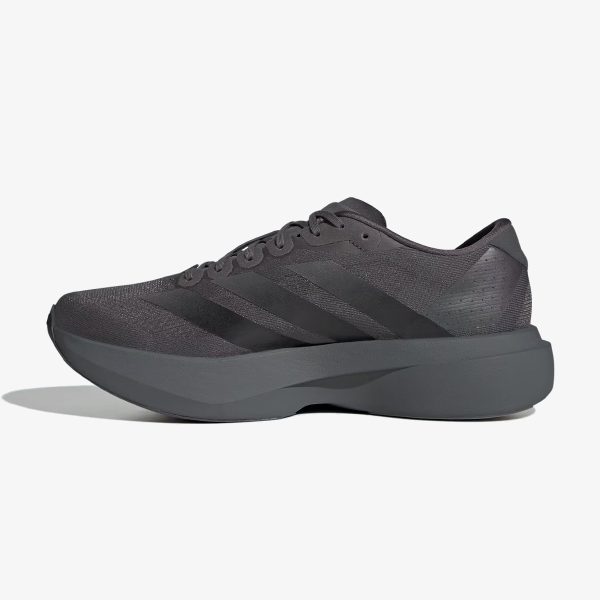 adizero evo sl lime burst - Grey Five and black Adizero Evo SL sneaker with Lime Burst accents