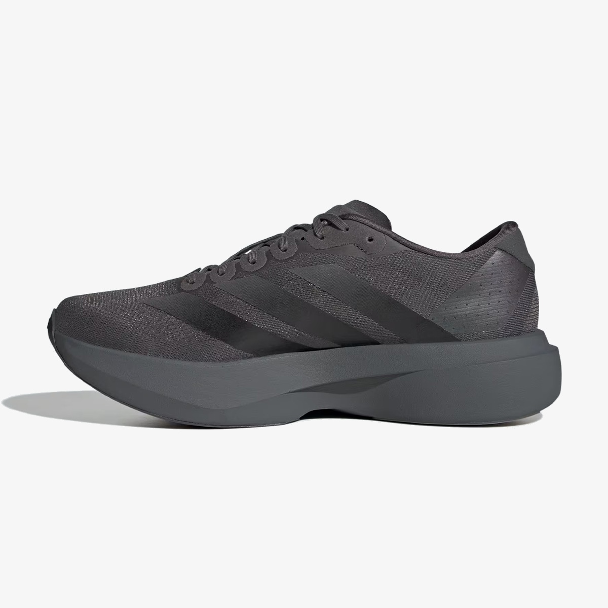 adizero evo sl lime burst - Grey Five and black Adizero Evo SL sneaker with Lime Burst accents