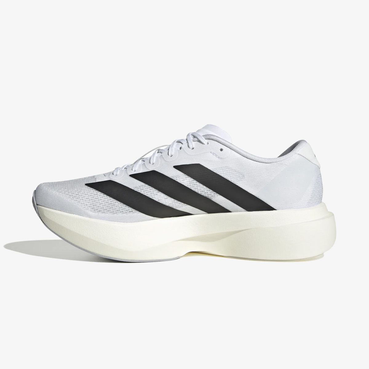 adizero evo sl white black - White and black Adizero Evo SL sneaker with oversized three-stripes