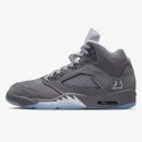 jordan 5 wolf grey - Wolf Grey Jordan 5 Retro sneaker with nubuck panels and translucent outsole