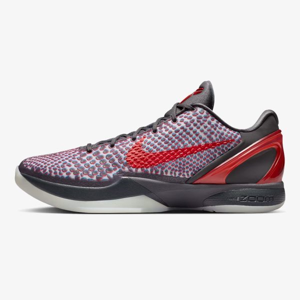 kobe 6 protro 3d all-star - Dark Grey Kobe 6 Protro sneaker with red and blue 3D-style details