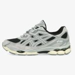 Black and Piedmont Grey Gel-NYC sneaker with mesh base and grey overlays