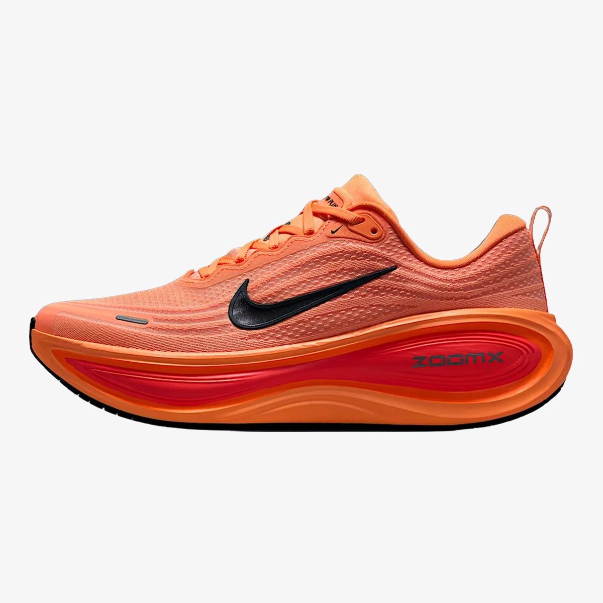vomero plus orange pulse - Orange Pulse Vomero Plus running sneaker with metallic grey Swoosh and mesh upper