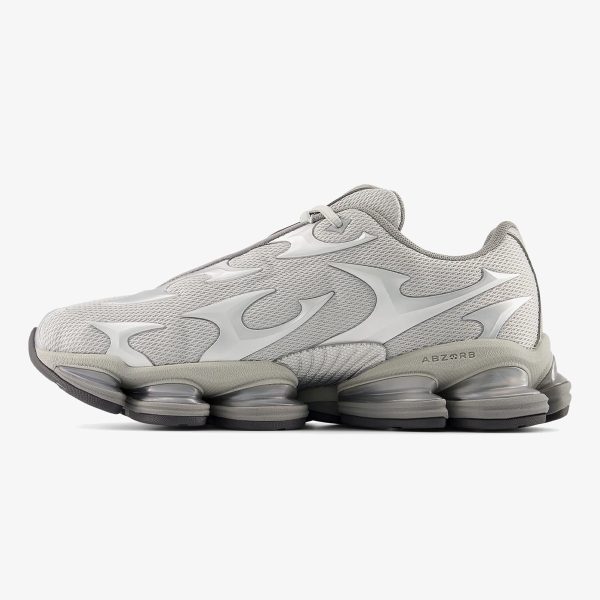 Silver Metallic ABZORB 2000 sneaker with visible tech sole