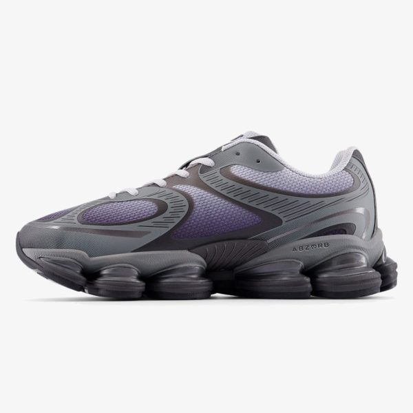 Pearl Grey and Black ABZORB 2000 sneaker with visible cushioning pods