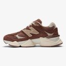 Rich Oak and Timberwolf 9060 sneaker with suede overlays and sculpted sole