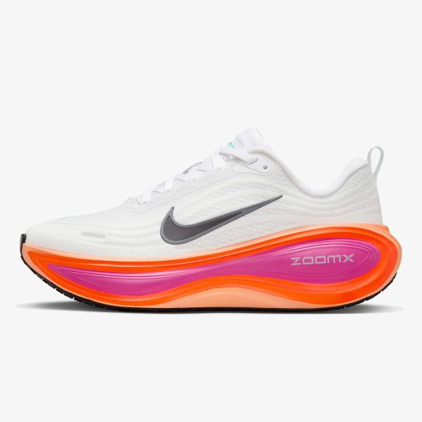 women's vomero plus white fire pink - White and Fire Pink women's Vomero Plus running sneaker with mesh upper