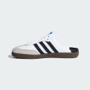 samba mule white black gum - Cloud White and Core Black backless Samba mule with gum outsole