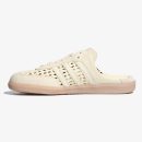 samba mule woven - Cream White woven Samba mule with gum outsole