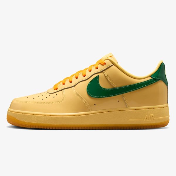 air force 1 low topaz gold - Topaz Gold patent leather Nike AF1 with pine green accents