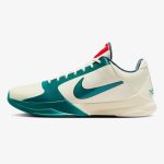 caitlin clark kobe 5 protro - Caitlin Clark Kobe 5 in Coconut Milk and Bright Spruce with red tongue accents