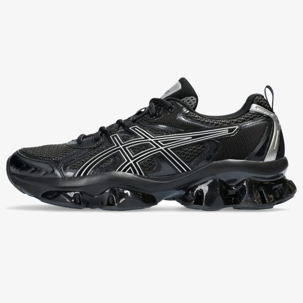 gel quantum kinetic graphite grey - Graphite Grey and Black GEL-Quantum Kinetic sneaker with sculpted sole